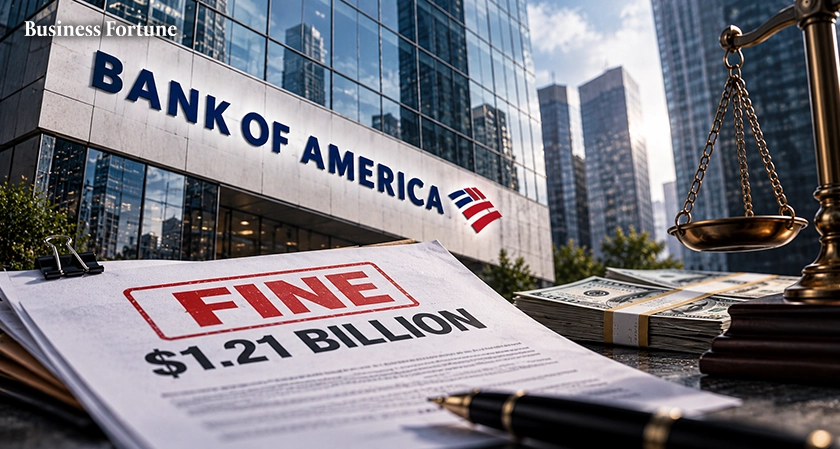 Bank of America Fined $1.21B over launder 